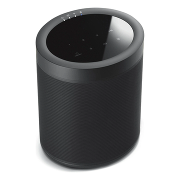 Cylindrical Multi-Stream Wireless Powered Audio Speaker, Dual-Band Wi-Fi Bluetooth High-Resolution Media Player