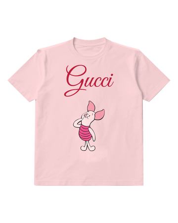 Blush Pink Piglet Paw To Cheek Graphic T-Shirt - front product view
