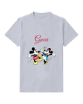 Pale Lavender Mickey And Minnie Dancing Together Graphic T-Shirt - front product view