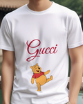 White Bear Dancing Raised Foot Graphic T-Shirt - model wearing view
