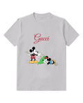 Light Gray Mickey Mouse Holding Flowers Graphic T-Shirt - front product view