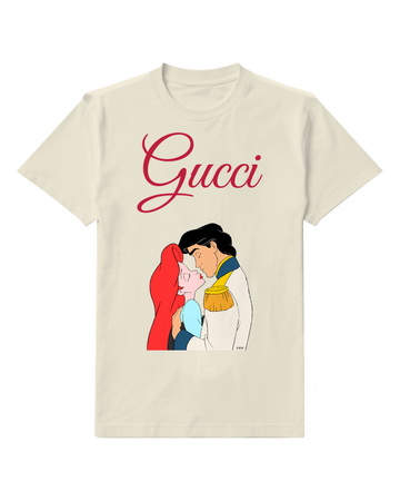 Ivory Ariel And Prince Eric In Close Embrace Graphic T-Shirt - front product view