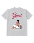 Light Gray Aladdin Sitting Cross Legged Abu Standing Beside Graphic T-Shirt - front product view
