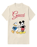 Ivory Mickey And Donald Fist Bumping Graphic T-Shirt - front product view