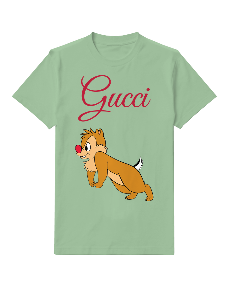 Sage Green Little Reindeer Red Nose Graphic T-Shirt - front product view