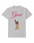 Light Gray Island Woman Upright Paddle Graphic T-Shirt - front product view