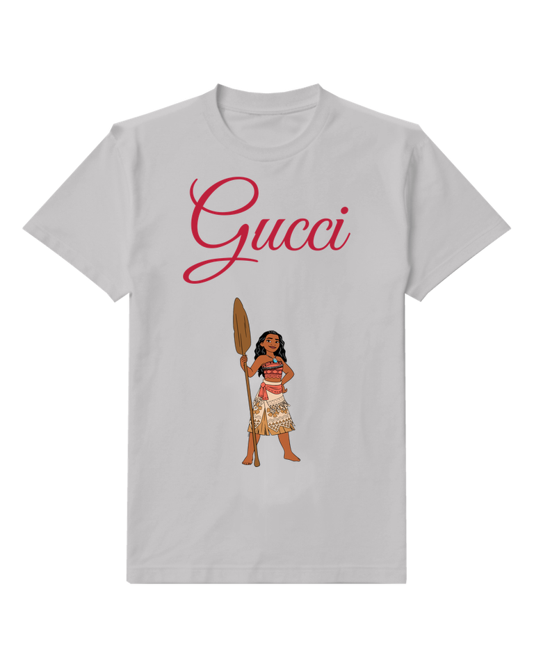 Light Gray Island Woman Upright Paddle Graphic T-Shirt - front product view