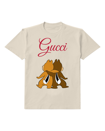 Ivory Chip And Dale Back To Back Stance Graphic T-Shirt - front product view