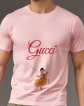 Blush Pink Yellow Fairy Layered Petal Skirt Graphic T-Shirt - model wearing view