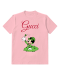 Blush Pink Mouse Green Clover Dress Graphic T-Shirt - front product view