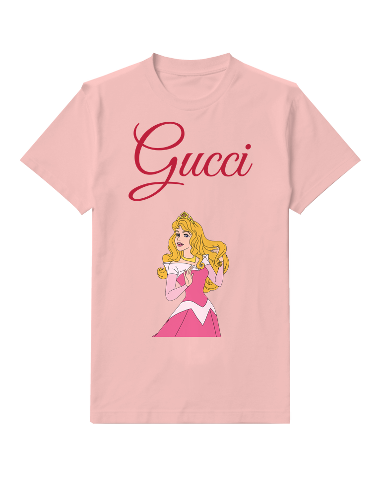Blush Pink Blonde Princess Pink Bodice Portrait Graphic T-Shirt - front product view