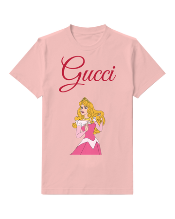 Blush Pink Blonde Princess Pink Bodice Portrait Graphic T-Shirt - front product view