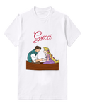 White Rapunzel And Flynn Rider In Boat Graphic T-Shirt - front product view