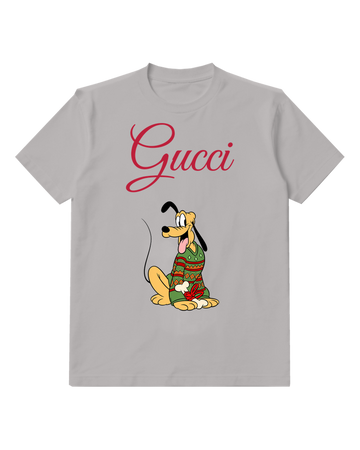 Gray Dog Holiday Sweater Graphic T-Shirt - front product view