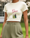 White Anna And Elsa In Formal Dresses Graphic T-Shirt - model wearing view