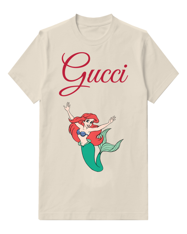 Ivory Mermaid Reaching Through Water Graphic T-Shirt - front product view