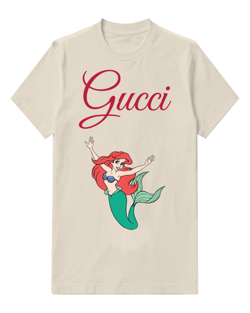 Ivory Mermaid Reaching Through Water Graphic T-Shirt - front product view
