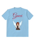 Sky Blue Red Haired Fairy Hands On Hips Graphic T-Shirt - front product view