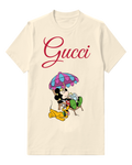 Ivory Mickey Mouse Relaxing Under Umbrella Graphic T-Shirt - front product view
