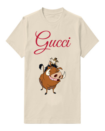 Ivory Pumbaa With Timon On Back Graphic T-Shirt - front product view