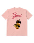 Blush Pink Tiger Dark Hanging Sack Graphic T-Shirt - front product view