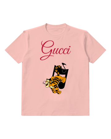 Blush Pink Tiger Dark Hanging Sack Graphic T-Shirt - front product view
