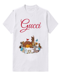 White Bambi And Thumper Resting Together Graphic T-Shirt - front product view