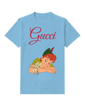 Sky Blue Peter Pan And Tinker Bell Together Graphic T-Shirt - front product view