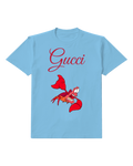 Sky Blue Crab Sideways Dance Graphic T-Shirt - front product view