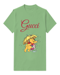 Sage Green Pooh And Piglet In Rain With Umbrella Graphic T-Shirt - front product view