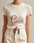 Ivory Mulan And Li Shang Standing Together Graphic T-Shirt - model wearing view