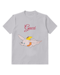 Light Gray Dumbo Flying With Timothy Mouse On Back Graphic T-Shirt - front product view