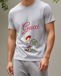 Light Gray Jessie And Buzz With Forky Graphic T-Shirt - model wearing view