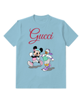 Sky Blue Minnie And Daisy Jogging Together Graphic T-Shirt - front product view