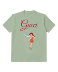 Sage Green Orange Fairy Outstretched Arm Graphic T-Shirt - front product view