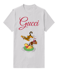 Light Gray Tigger Leaps Mid Air Above Piglet Graphic T-Shirt - front product view