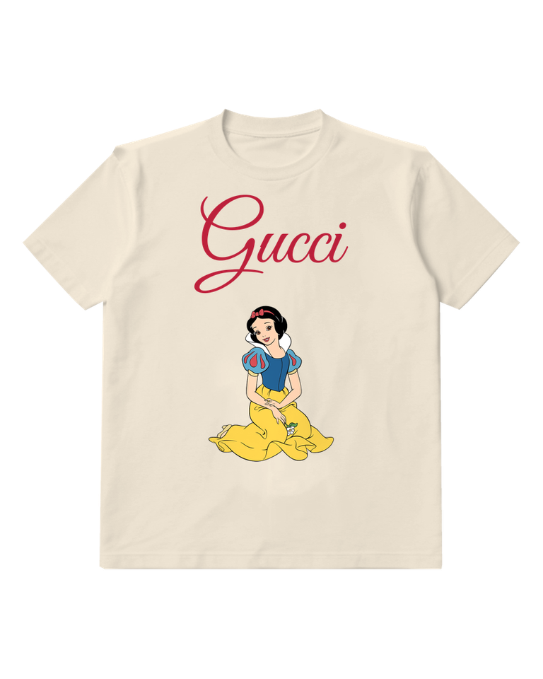 Ivory Princess Kneeling Yellow Skirt Graphic T-Shirt - front product view