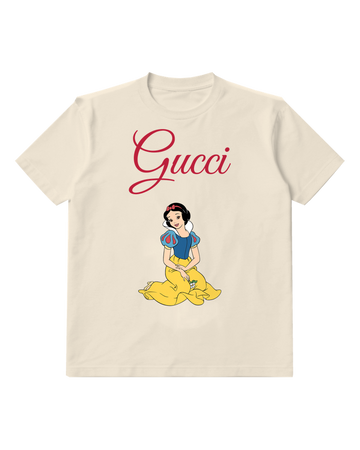 Ivory Princess Kneeling Yellow Skirt Graphic T-Shirt - front product view
