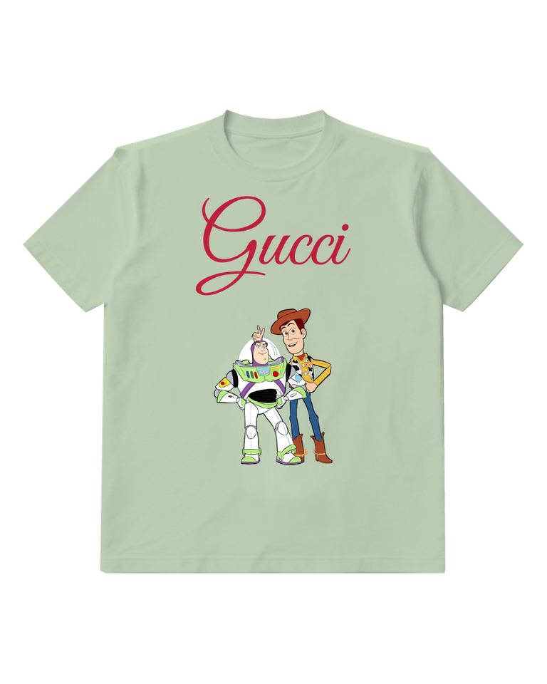 Sage Green Toy Story Duo Standing Together Graphic T-Shirt - front product view