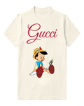 Ivory Pinocchio Sitting Cross Legged Crew Neck Graphic T-Shirt - front product view