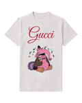 Light Gray Pink Creature Colorful Confetti Graphic T-Shirt - front product view