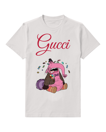 Light Gray Pink Creature Colorful Confetti Graphic T-Shirt - front product view