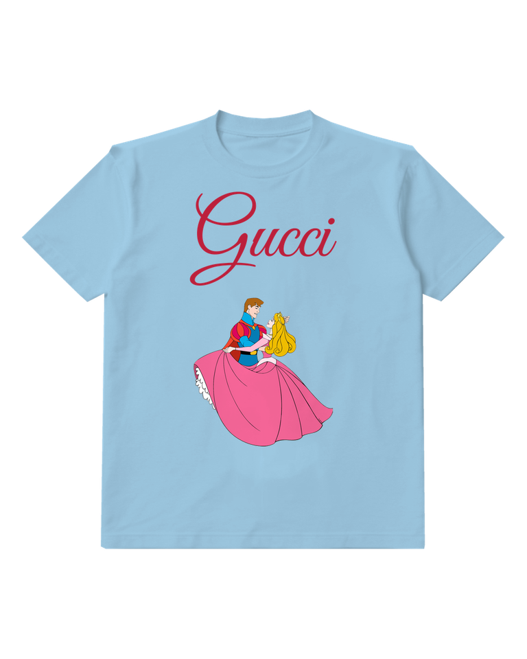 Sky Blue Aurora And Prince In Dance Pose Graphic T-Shirt - front product view