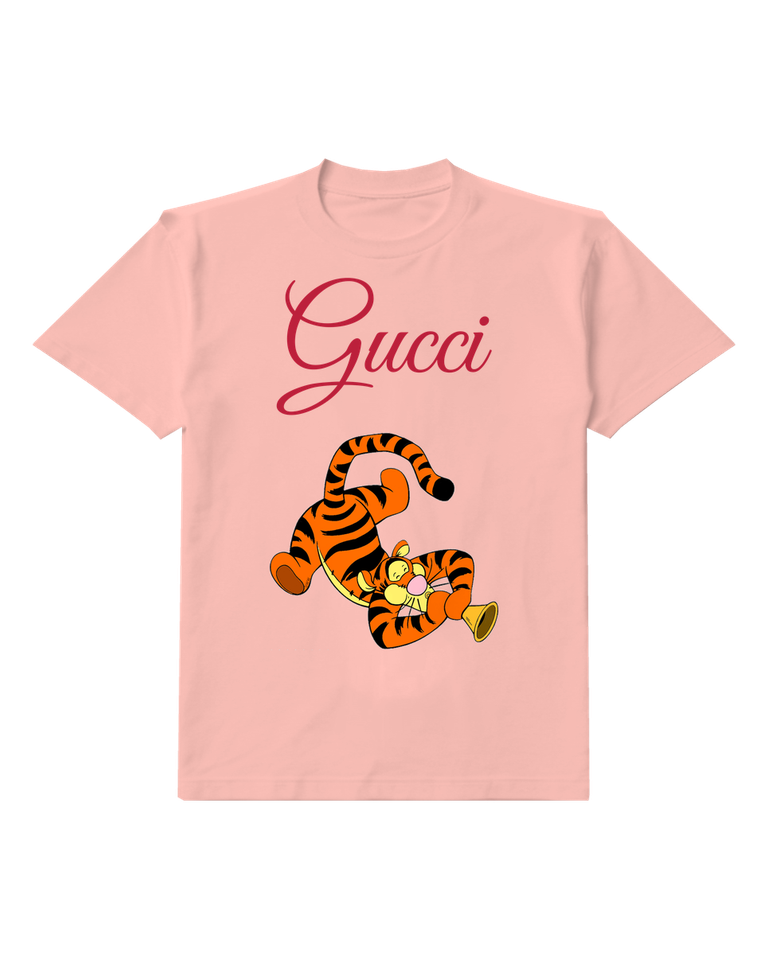 Blush Pink Tiger Flower Bouquet Graphic T-Shirt - front product view