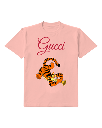 Blush Pink Tiger Flower Bouquet Graphic T-Shirt - front product view