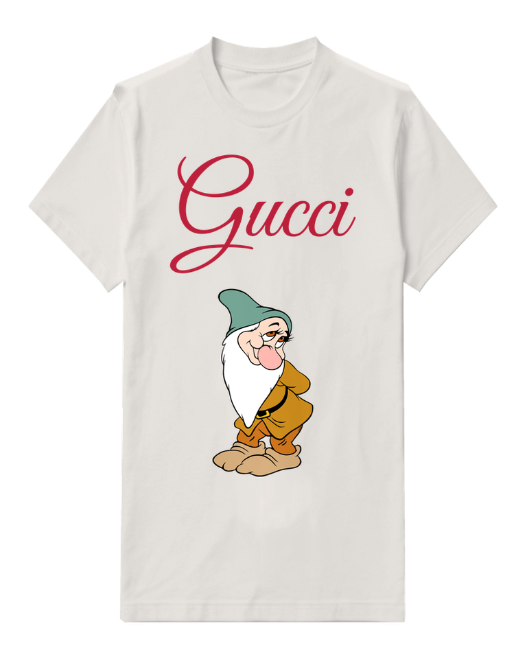 Light Gray Bearded Dwarf Green Cap Graphic T-Shirt - front product view