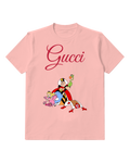 Blush Pink Queen Of Hearts With Alice And Bird Graphic T-Shirt - front product view