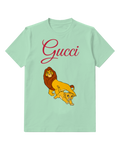 Sage Green Mufasa And Simba Playful Crouching Together Graphic T-Shirt - front product view