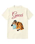 Ivory Jasmine Hugs Tiger In Affectionate Pose Graphic T-Shirt - front product view