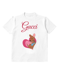 White Kanga Hugs Roo In Heart Shape Graphic T-Shirt - front product view